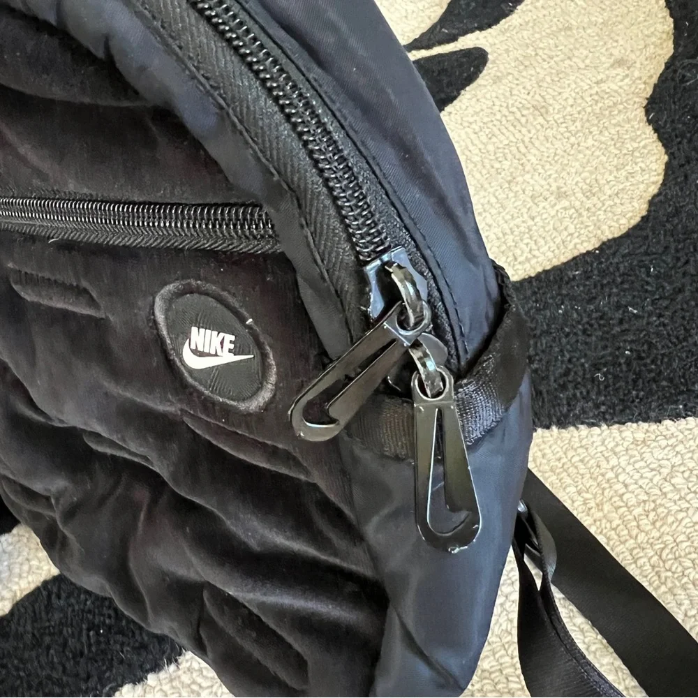 Nike Sportswear Futura Black Velour Mini Backpack